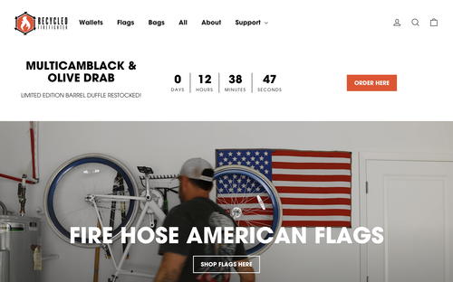 Recycled Firefighter website screenshot