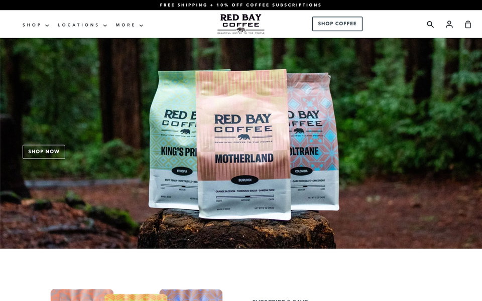 Red Bay Coffee website