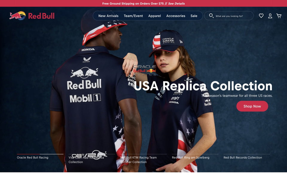 Red Bull Shop US website