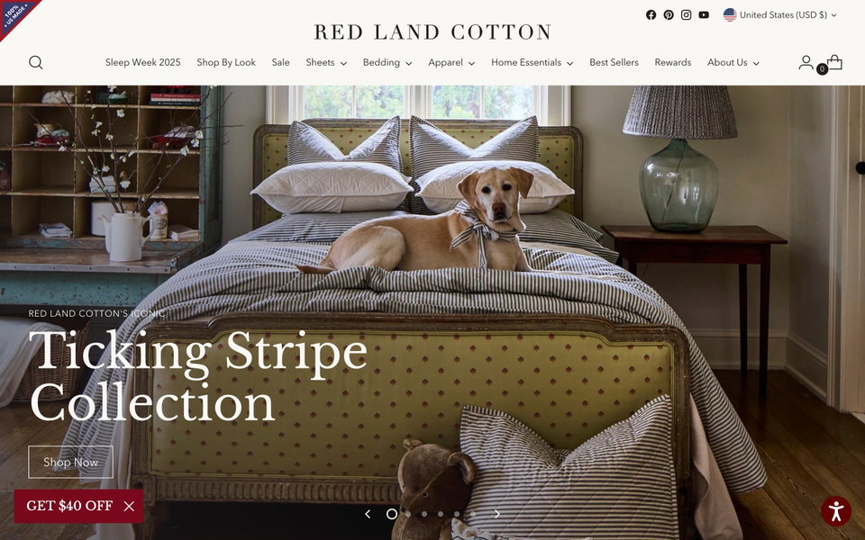 Red Land Cotton website