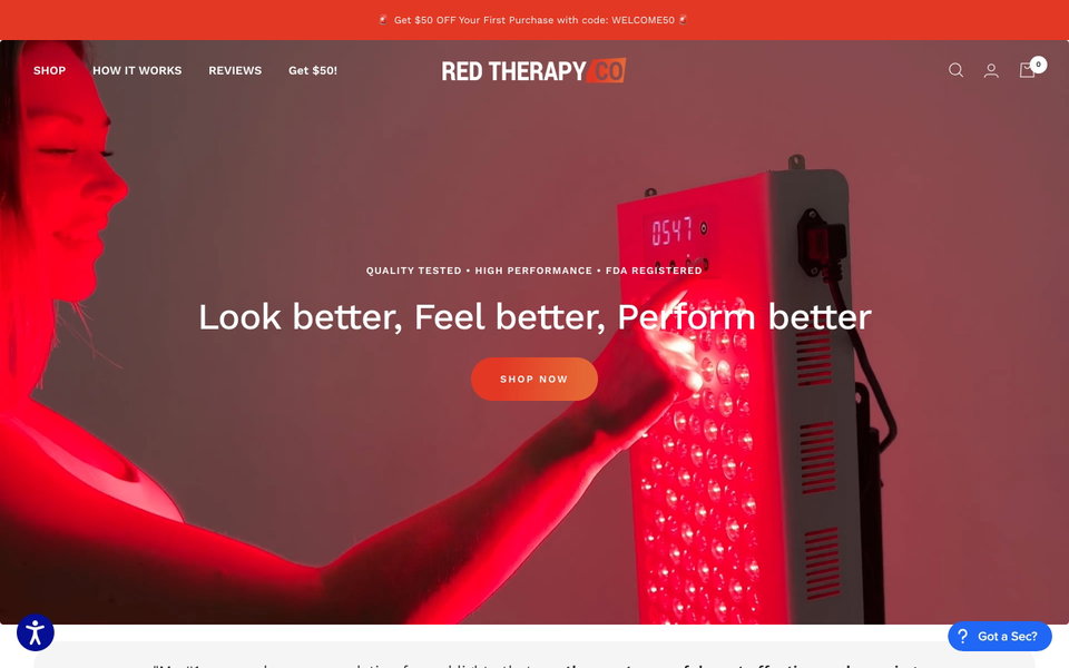 Red Therapy website