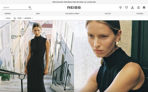 Reiss website screenshot