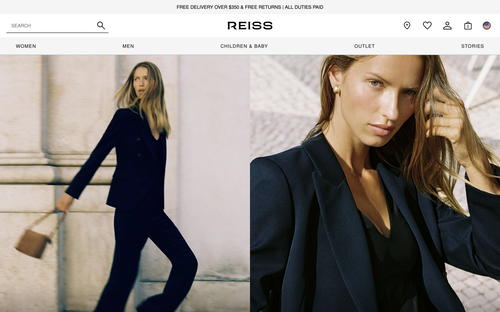 Reiss website screenshot