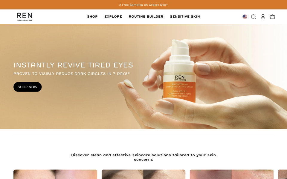 REN Clean Skincare website