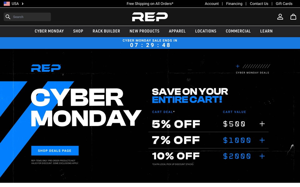 REP Fitness website