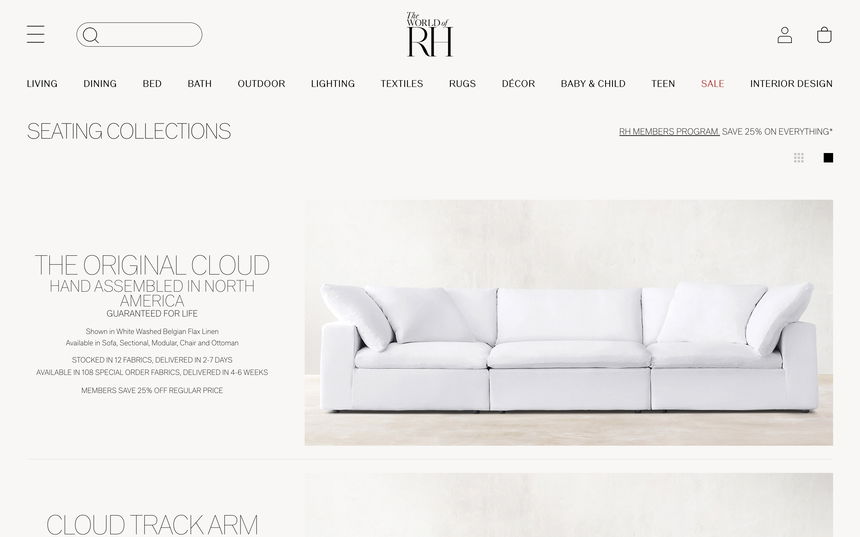 Restoration Hardware on Shomp