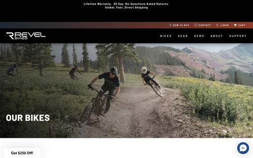 Revel Bikes website