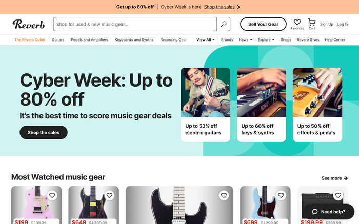 Reverb.com screenshot