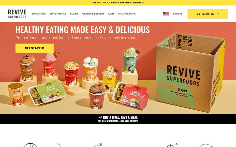 Revive Superfoods website