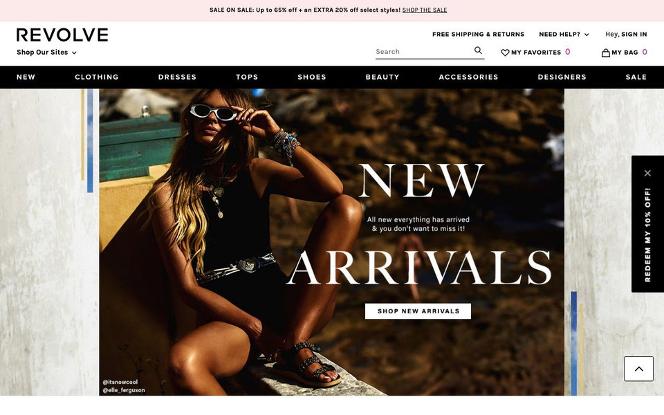 REVOLVE website