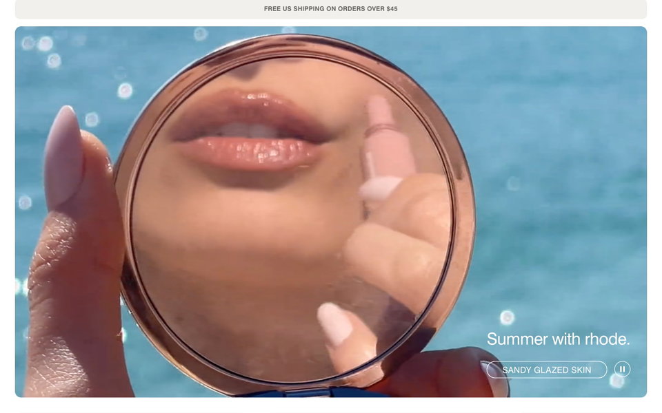 Rhode Skin website