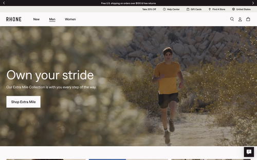 Rhone website screenshot