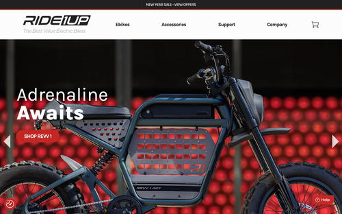 Ride1Up website screenshot