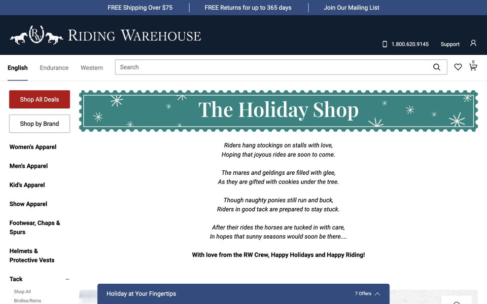 Riding Warehouse website