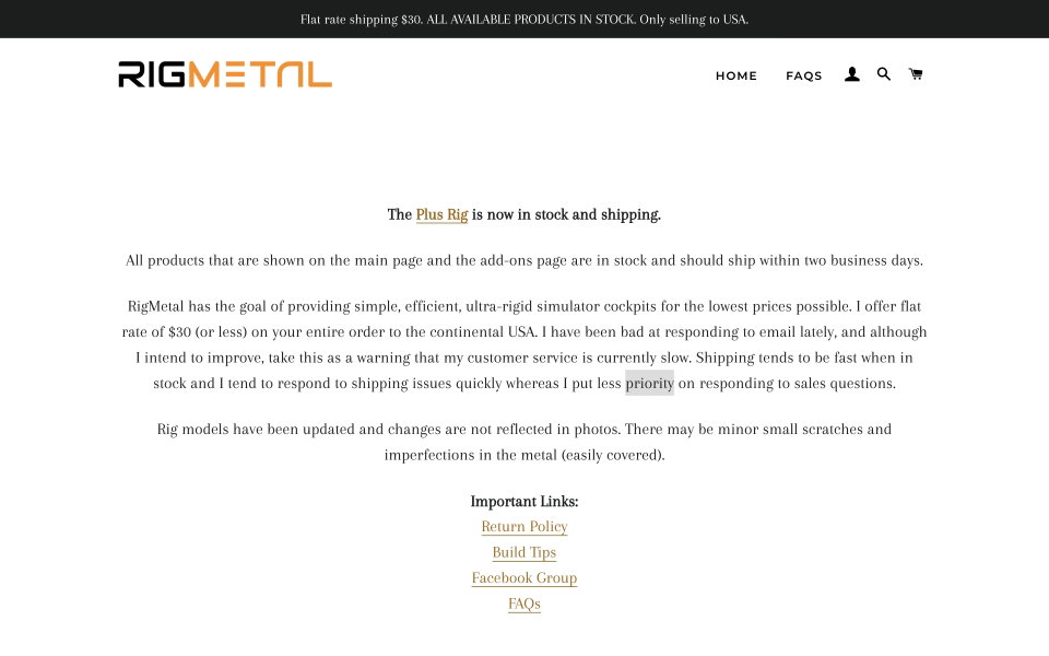RigMetal website