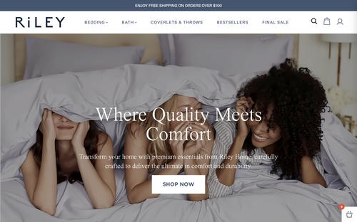 Riley Home website screenshot