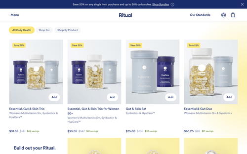 Ritual website screenshot