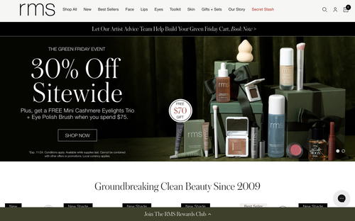 RMS Beauty website screenshot