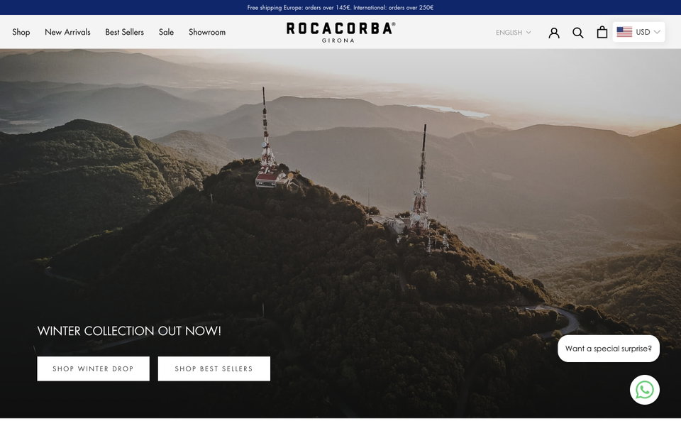 Rocacorba Clothing Girona website