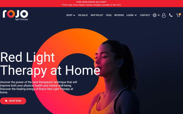 Rojo Light Therapy website