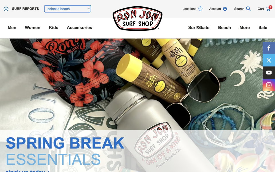 Ron Jon Surf Shop website