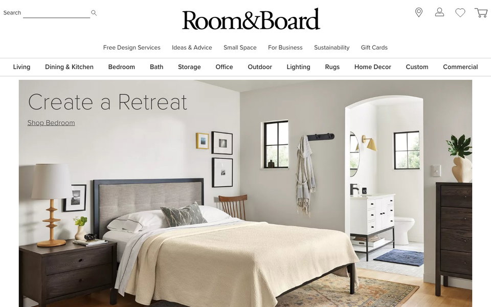 Room & Board website