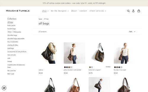 Rough & Tumble website screenshot