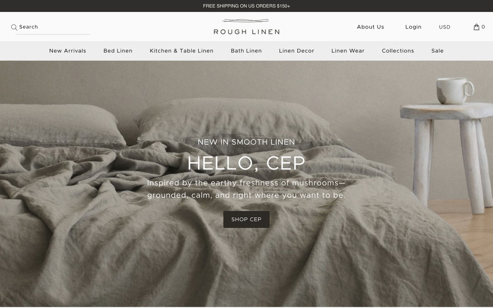 Rough Linen website