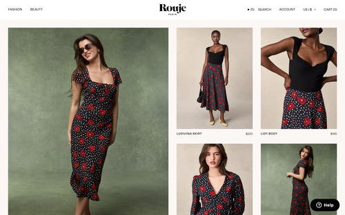 Rouje Paris website screenshot