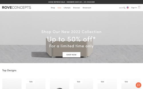 Rove Concepts website screenshot
