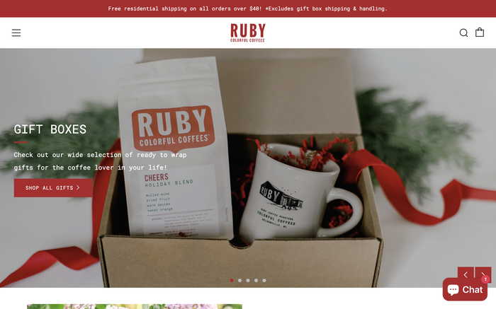 Ruby Coffee Roasters screenshot