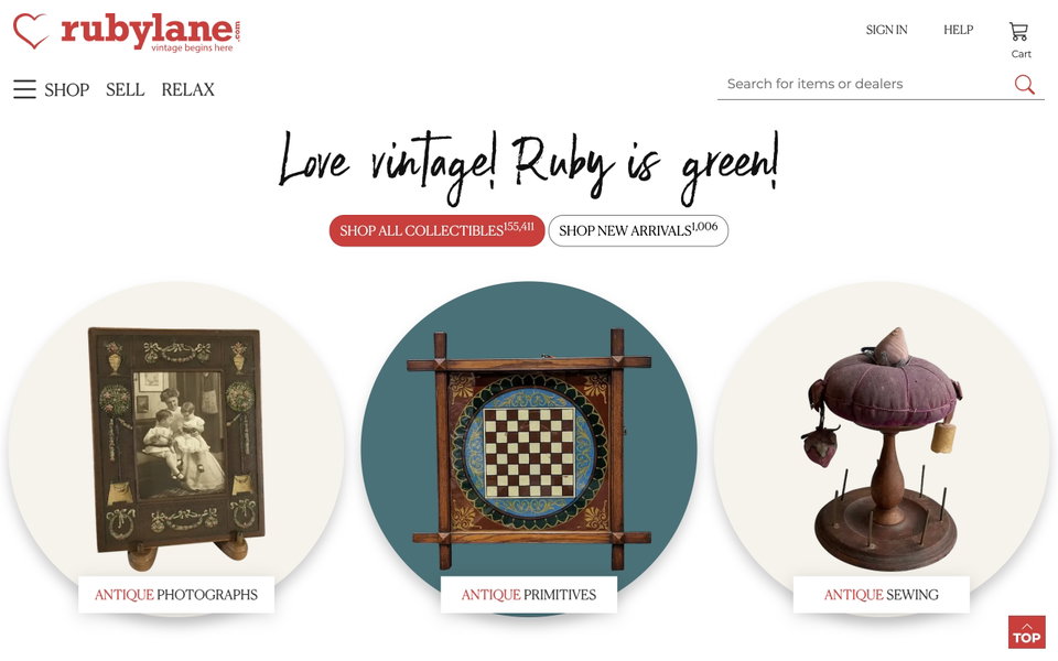 Ruby Lane website