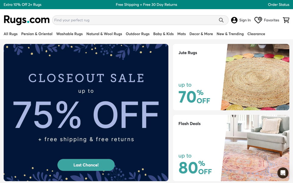 Rugs.com website