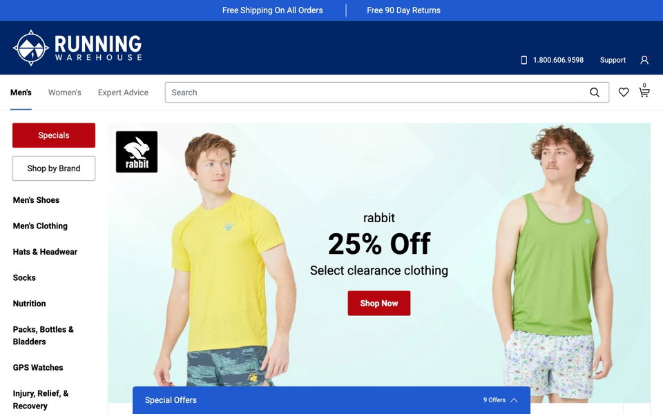 Running Warehouse website