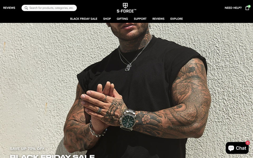 S-Force Watches website