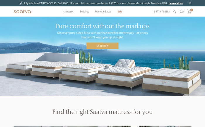 Saatva screenshot