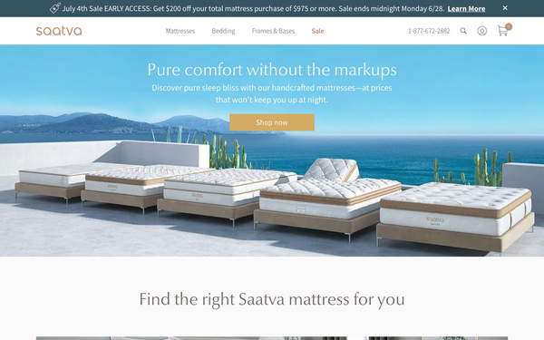 Saatva screenshot