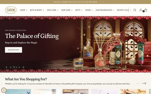 SABON website screenshot