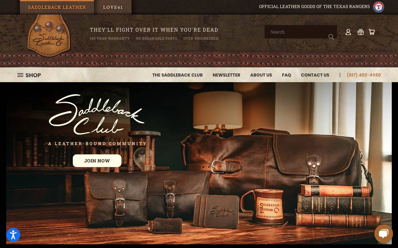 Saddleback Leather screenshot