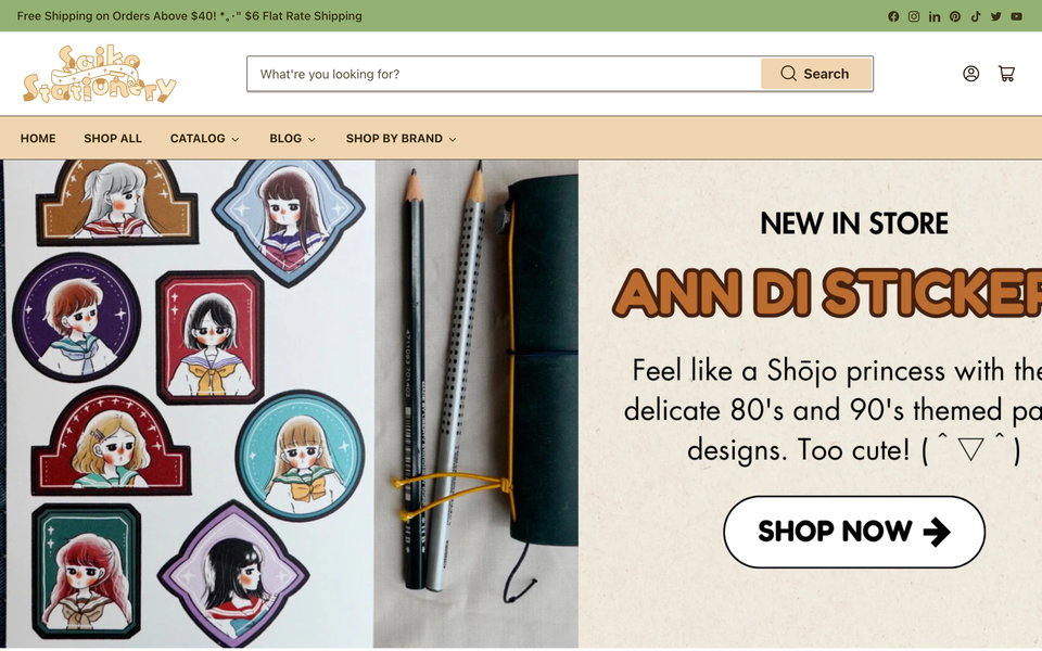 Saiko Stationery website