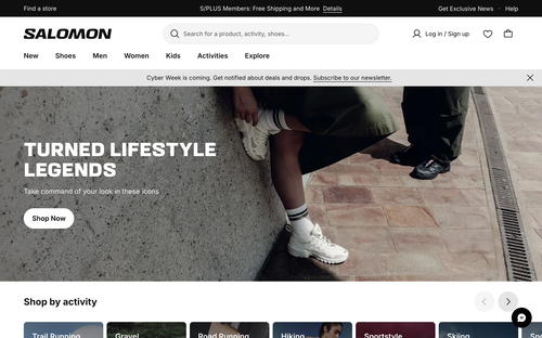 Salomon website screenshot