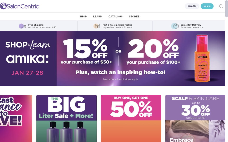 SalonCentric website