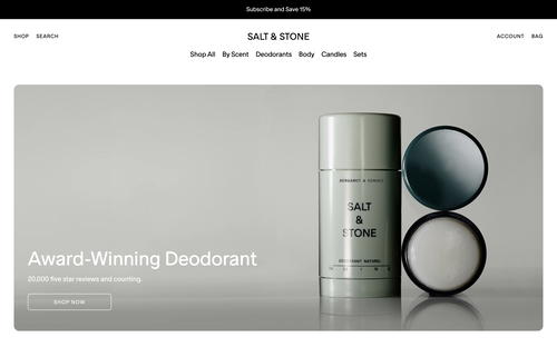 Salt & Stone website screenshot