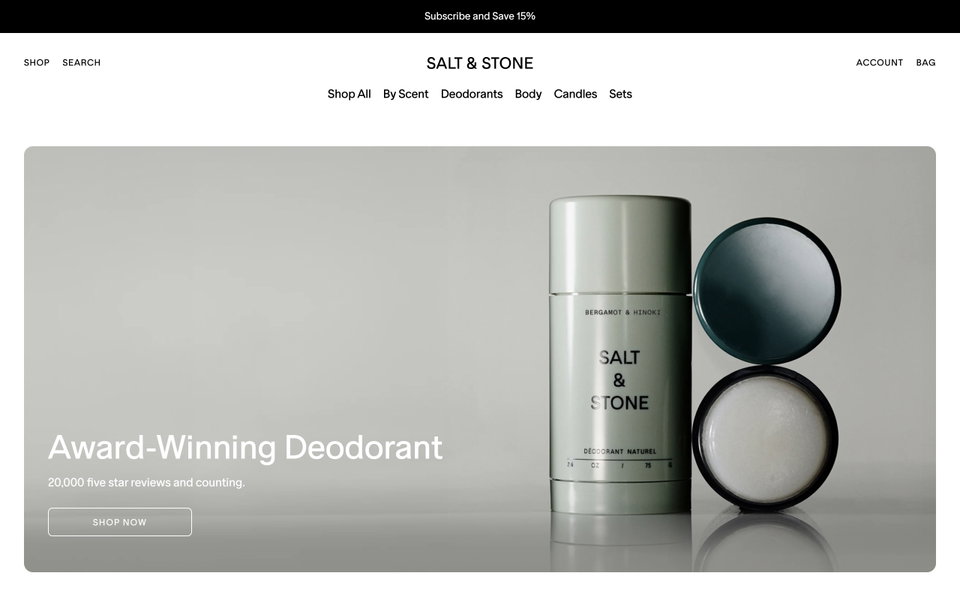 Salt & Stone website