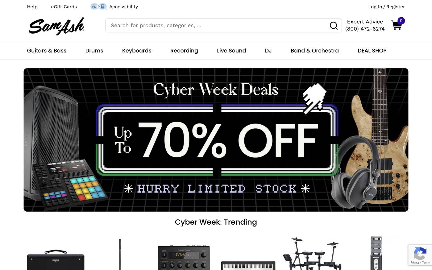 Sam Ash Music screenshot