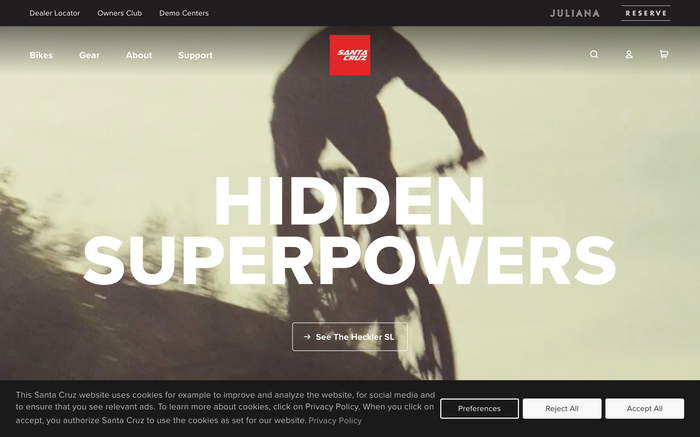 Santa Cruz Bicycles screenshot