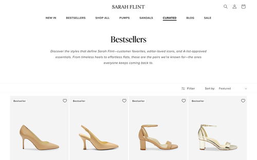 Sarah Flint website screenshot