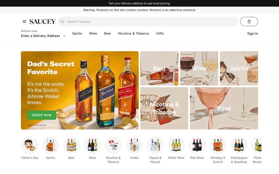 Saucey website