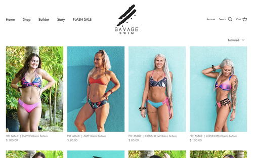 SAVAGE SWIM website screenshot
