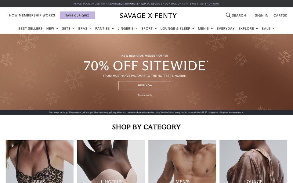 Savage X Fenty website